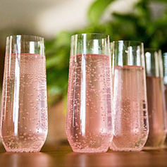 Flûtes à <span class=keywords><strong>champagne</strong></span> en plastique sans pied incassables de 10 oz, vente en gros pour les mariages, les fêtes et les événements - Product Image 3