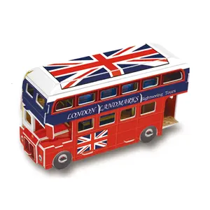 Schlussverkauf Doppeldecker-Bus 3D-Puzzle Kinder Fahrzeug Puzzle EPS-Material Spielzeug für Kinder Weihnachtsgeschenk 3D-Puzzle