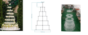Torre di Champagne a 7 Piani in Acrilico Trasparente e Espositore Multifunzionale per Decorazioni di Matrimoni e Feste, Progettato da Gaojian - Product Image 5
