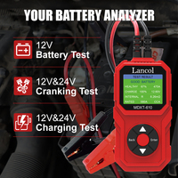 MDXT-610 Comprobador de Sistemas de Baterías 12V para Coche y Moto, Analizador de Baterías de Iones de Sodio Automático con Pantalla TFT LCD Multilingüe y Pinzas