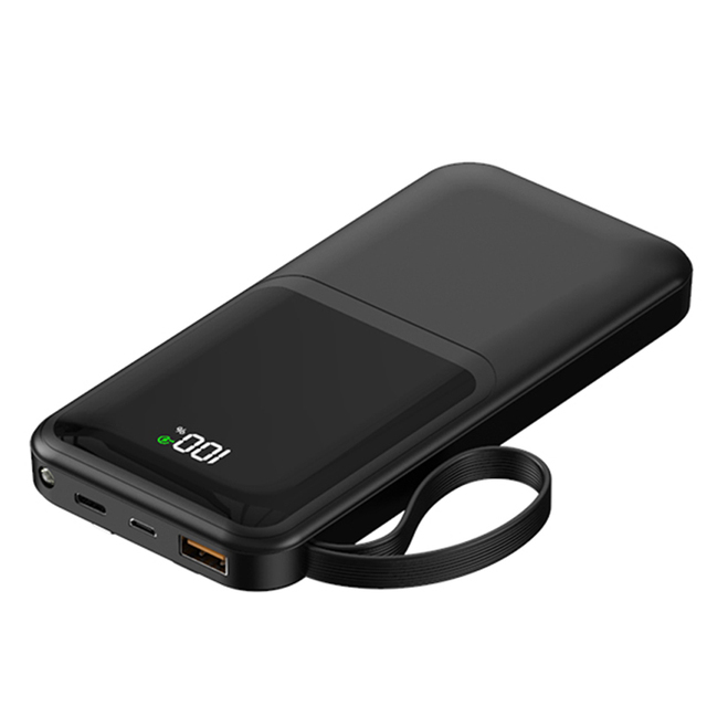 10000mAh 22.5W Fast Charging Power Bank 1 USB-C 2 USB-A Ports LCD Display Compatible Phone 17/16/15/14/13 Travel Outdoor Use
