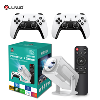 JUNUO Meilleur Prix Projecteur de Jeu 30000 Jeux Android 11 Console de Jeu Vidéo Wi-Fi Projecteur de Jeu Portable Home Cinéma HCS350pro