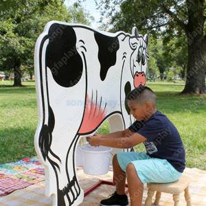 Juego de Competición de Ordeño de Vacas de PVC, Interactivo, Doble Carrera, para Eventos al Aire Libre, Carnavales <span class=keywords><strong>Públicos</strong></span>, Fiestas y Parques Infantiles - Product Image 6
