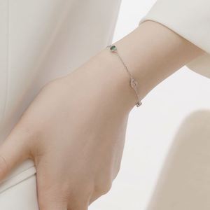 Dylam Women's Elegant Link Charm <b>Bracelet</b> 925 Sterling Silver Colorful 5A Cubic Zirconia <b>Adjustable</b> <b>Bracelets</b> - Product Image 3