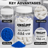 Capsules de peptides de cuivre personnalisées ODM, marque privée, 60 unités, complément alimentaire végétalien pour le soutien quotidien du bien-être antioxydant
