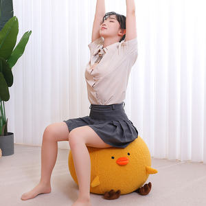 Nieuw Model Kleurrijke <span class=keywords><strong>Yoga</strong></span> Pluche Bal Opblaasbare Sofa Schattige Opblaasbare Eendenpanda Dinosaurus Zeelie Dier Bal Pluche - Product Image 3