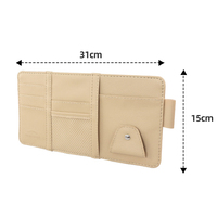 Organizador de Visera para Auto, con Múltiples Bolsillos, para Accesorios Interiores de Auto, Almacenamiento de Gafas, Bolsa, Portaplumas