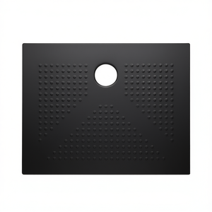 Plato de ducha rectangular de cerámica 70 x 100 cm negro mate H3.6 - Product Image 2