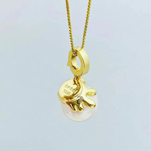 Pendentif en argent S925 à faire soi-même avec des perles rondes de 10 à 13 mm, support vide, collier cache-cernes, accessoire de style simple 31077 - Product Image 1