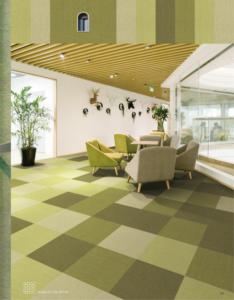 Losetas de Alfombra Modulares, Resistentes al Fuego, Modernas, de 24 x 24, Amarillas, de Nailon, con Base Acolchada, para Pegar, Color Naranja Vibrante - Product Image 5