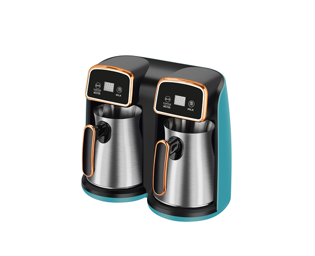 New Double Cups Electric Pour-Over Coffee Maker Stainless Steel Mini Machine Automatic Safety Features Kahve Turkish Kahve Milk