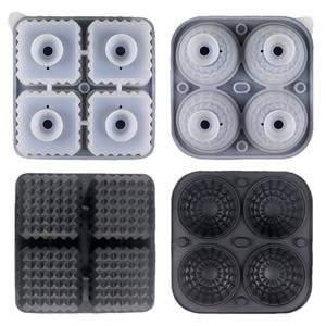 Grands bacs à glaçons en silicone de qualité supérieure sans BPA 2 pouces gros cubes et boules pour une libération facile fabricant de verre à liqueur pour whisky Cocktails - Product Image 4