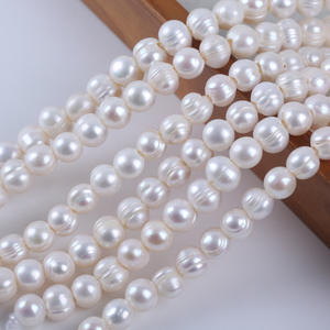 Perlas de Agua Dulce Naturales Blancas al por Mayor, de 18mm-10mm, Perlas Sueltas para Pulseras, con Orificio de 2.5mm, Semiterminadas - Product Image 4