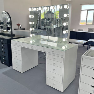 Hot Selling Luxury Dresser Durable Drawer Bedroom Shelf Big Light Bulb Mirror Vanity Makeup Storage <strong>Dressing</strong> <strong>Table</strong> Manufacturer - Product Image 5