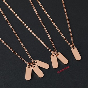 Collier personnalisé avec nom, 4 couleurs, pendentif rectangulaire et rond gravable, bijoux en acier inoxydable, cadeau personnalisé avec lettre - Product Image 4