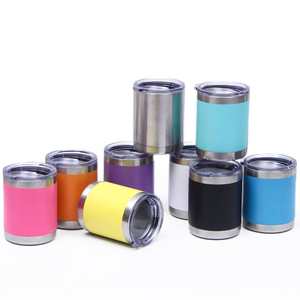 10oz 12oz Double Wall Vacuum Insulated Stainless Steel Travel Coffee Mug Tumbler with Handle and Lid Leak-Proof BPA Free - Product Image 1
