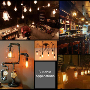 Bombillas Incandescentes de Filamento de Tungsteno Vintage Ladampa, Bombilla Retro de Vidrio Flamanli ST64 - Product Image 5