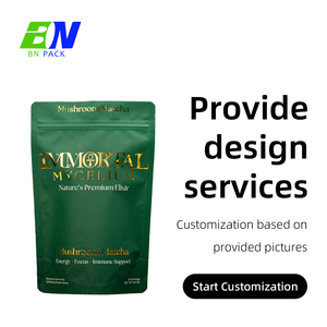 Wholesale Custom Spices Packaging Three Side Seal Pouch With Gold Foil Stamped Aroma Barrier Resealable Packaging - Product Image 1
