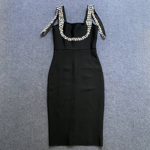 Nouveauté OEM, vêtements pour femmes, robe de soirée de luxe à paillettes dorées, robes fourreau élégantes et fines, robes de soirée pour mariage, dame - Product Image 6