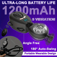 Belt Aircraft Cup Elektrischer Doppelkanal-Vibrationsmassager mit Teleskopfunktion und Fernbedienung für Männer – Freihändiges Masturbationsmodell