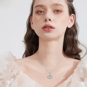 Collar con Colgante de Acero Inoxidable Chapado en Oro para Mujer, con Versículo Bíblico de Margaritas, Cadena de 20 y 32 Pulgadas, Fe, Esperanza, Amor con Dios, Soy una Niña - Product Image 3