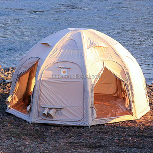 Tenda <span class=keywords><strong>da</strong></span> <span class=keywords><strong>Campeggio</strong></span> Gonfiabile Rotonda in Tessuto Oxford con Uscita per Stufa, per Glamping e <span class=keywords><strong>Campeggio</strong></span> all'Aperto - Product Image 2