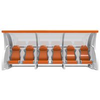 Banc de Reserves Portable en Alliage d'Aluminium pour Terrain de Football avec Auvent – Idéal pour les Terrains de Sport Extérieurs