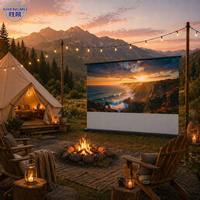 Écran de projection motorisé électrique ALR 16:9 portable SHENGMU DS-01, écran de projection au sol, professionnel, haut de gamme, home cinéma, noir
