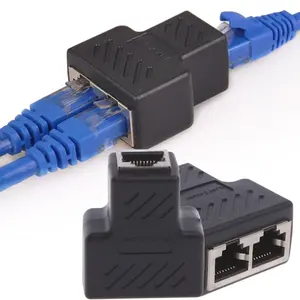 Bộ chia Ethernet 1 đến 2 Bộ chuyển đổi RJ45 Splitter Bộ chuyển đổi mạng cat 5 Cat 6 Lan Splitter Ethernet socketn Coupler nối