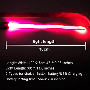 LED Light up Dog <b>Leash</b> Luminous Rope Lead <b>Leash</b> Dog Safety Flashing Glowing LED Dog <b>Leash</b> <b>Collar</b> Electronic <b>Pet</b> Accessories - Product Image 2