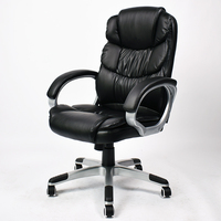 Chaise de bureau ergonomique en cuir PVC, chaise de direction à dossier haut, inclinable et réglable, mobilier de bureau pour les entreprises