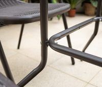 Ensemble de table et de chaises de jardin en verre pour l'extérieur, imperméable et résistant aux rayons du soleil, de haute qualité, pour balcon, taverne, hôtel