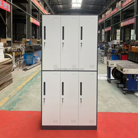 Organisateur de système de rangement en acier avec miroir, étagère de travail moderne avec serrure électronique intelligente, armoire de rangement pour l'école