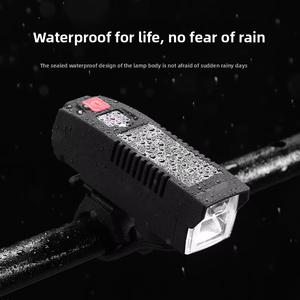 Lampe de vélo solaire rechargeable par USB, photosensible, étanche, avec haut-parleur et klaxon, <span class=keywords><strong>pour</strong></span> VTT et utilisation en extérieur - Product Image 1