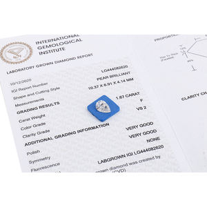 Diamantes sueltos cultivados en laboratorio de pera VS2 color claramente F al por mayor, diamantes cultivados en laboratorio con certificado IGI - Product Image 4