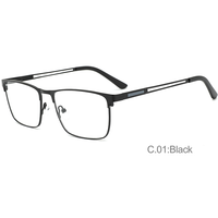 Montures de lunettes carrées classiques, monture optique en métal pour hommes 2025