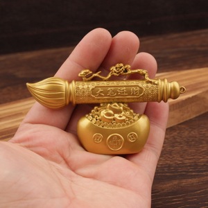 Alloy Wenchang Brush Yuanbao Shape Desk Ornament Feng Shui Wealth Decor For Office Home Use - Product Image 3