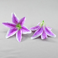 Têtes de fleurs artificielles modernes en soie faites à la main, motif lys tigre, pour décoration d'arche de mariage, couronne de Saint-Valentin et de Noël