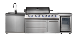 <span class=keywords><strong>Cocina</strong></span> Modular para Exteriores con Parrilla de <span class=keywords><strong>Gas</strong></span>, Fregadero y Refrigerador de Acero Inoxidable 304 para Patio Trasero - Product Image 4