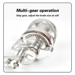 Promotion : Moulinets de pêche à la traîne haute vitesse avec double frein, moulinet à tambour métallique, accessoires de pêche, moulinet de jigging pour bateau - Product Image 4