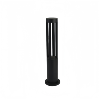 Luminaire mural extérieur décoratif en aluminium cylindrique, étanche, douille GU10/E27, diffuseur en polycarbonate, finition noir mat, 2700K chaud