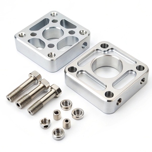 Plaque carrée en aluminium usinée CNC avec trou central et trous de fixation, assemblage mécanique personnalisé - Product Image 4