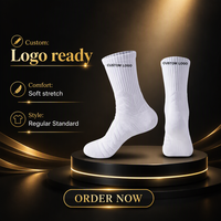 Chaussettes blanches personnalisées en coton respirant avec impression de lettres, logo brodé universel pour hommes, chaussettes de sport décontractées à compression pour la course à pied
