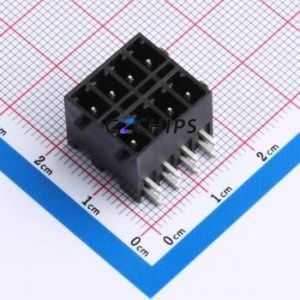 DB2ERHBG-3.81-2*4P-BK Plug-in Terminal Block Bent Lead Through Hole,P=3.81mm Board-to-Board / Socket - Closed Snap Fixing 2x4P - Product Image 1