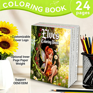 Cuaderno de Colorear Personalizado, Cuaderno de Dibujo con Animales Adorables, Libro de Arte para Niños, Alivio del Estrés, Material Escolar, Venta al Por Mayor, OEM, ODM - Product Image 5