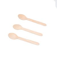 Cuillères en bois jetables de qualité alimentaire, plusieurs tailles, couverts biodégradables pour le camping, les fêtes, la restauration, OEM disponible