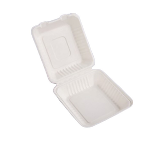 High Temperature 1 Compartment Disposable Bagasse Lunch Box