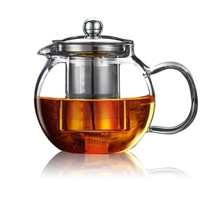 <span class=keywords><strong>Set</strong></span> Teiera in Vetro Resistente al Calore con Filtro in Acciaio Inox, Elegante Tazza per Tè Sfuso, Teiera a Forma di Sfera per Gongfu Tea - Product Image 6