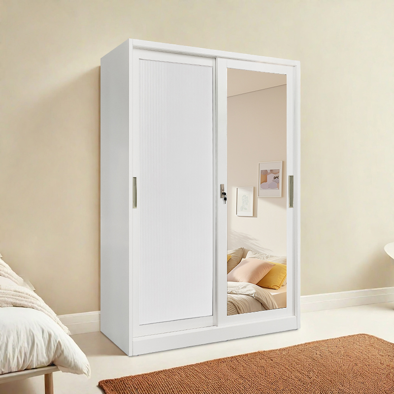 2 sliding  vertical striped door