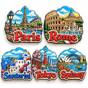 Imán de Resina 3D con Relieve Decorativo de Ciudades, Recuerdo Turístico para Tiendas de Regalos, Venta al Por Mayor - Product Image 3